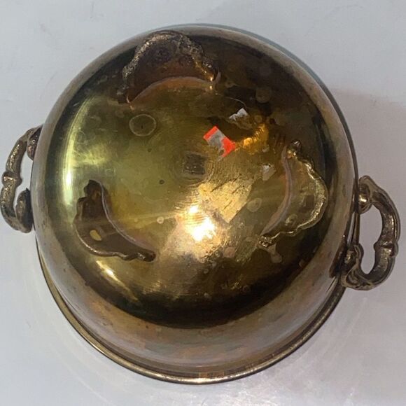 VTG, Small Brass Witch’s Cauldron Pot Tripod Spellmaking Tool Antique Tone Gold - Picture 10 of 11